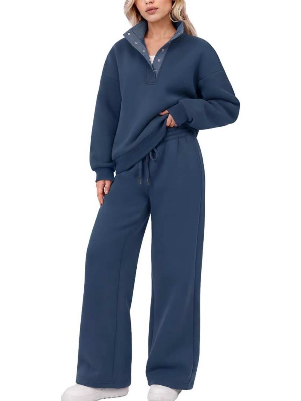 Cozy Oversized 2-Piece Lounge Set for Women | Casual Sweatsuit Outfit